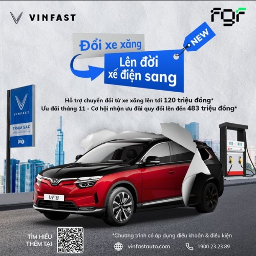 VINFAST HỢP TÁC FGF HỖ TRỢ KHÁCH HÀNG THU CŨ XE XĂNG, ĐỔI MỚI Ô TÔ ĐIỆN